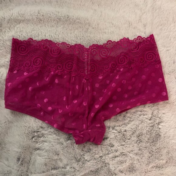 JOCKEY Hipster Boy Short Lace Panty Pink XL NWOT - Picture 2 of 4